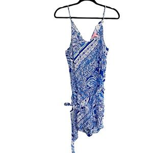 Blue & White Lilly Pulitzer Tie Waist Romper